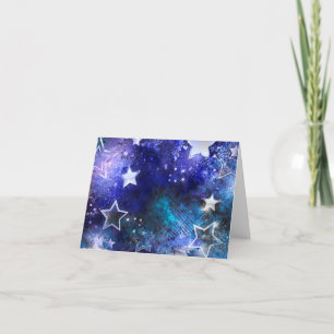 Cartão De Notas Fundo de Espaço com Estrelas