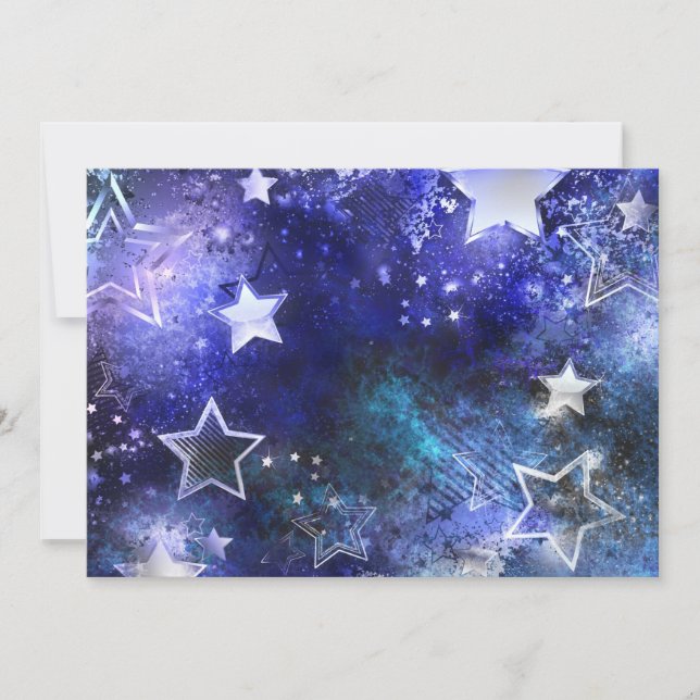 Cartão De Notas Fundo de Espaço com Estrelas (Frente)