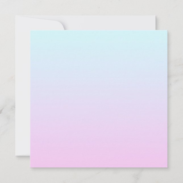 Cartão De Notas Fundo de gradiente pastoso rosa e azul (Frente)