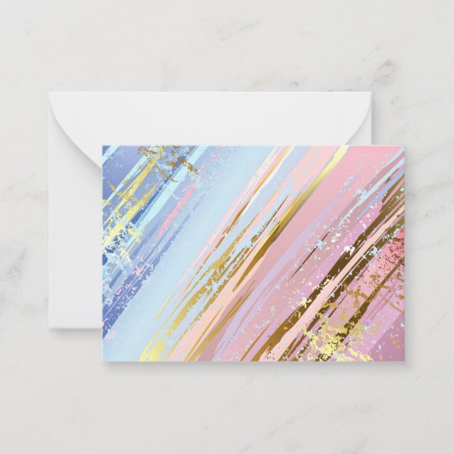 Cartão De Notas Fundo Rosa Texturizado (Frente)