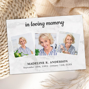 Cartão De Notas Funeral De Orçamento Obrigado 3 Simpatia Fotográfi