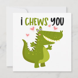 Cartão De Notas Funny Alligator Love