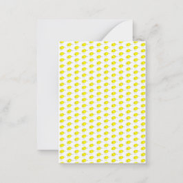 Cartão De Notas Funny Yellow Birds Doodle