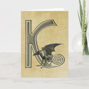 Cartão De Notas Gargoyle Monograma K