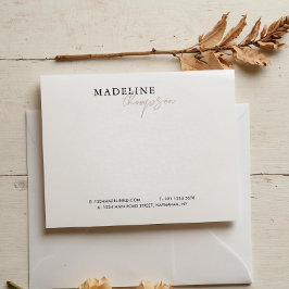 Cartão De Notas Gato Cinzento Rosa Pálido e Cinzento