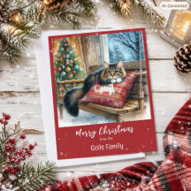 Gato de Natal Personalizado de Férias 