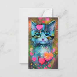 Cartão De Notas Gato namorados de crianças giras