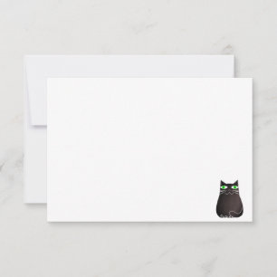 Cartão De Notas Gato Preto Fofo Cobertor Personalizado