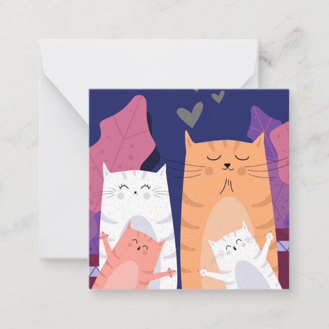 Cartão De Notas Gatos (Frente)