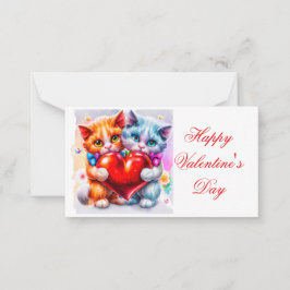 Cartão De Notas Gatos bonitos no namorados de crianças amadas