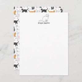 Cartão De Notas Gatos Cons