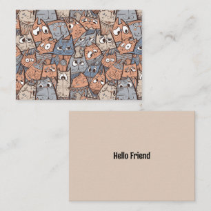 Cartão De Notas Gatos Engraçados