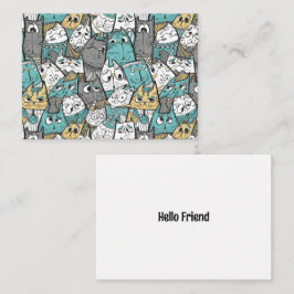 Cartão De Notas Gatos Engraçados