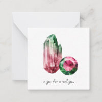 *~* Gem TOURMALINE Crystal AP64 Flat Note Card
