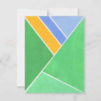 Cartão De Notas Geometria Verde