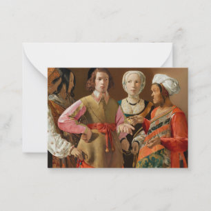 Cartão De Notas Georges de la Tour - O Teller da Fortuna