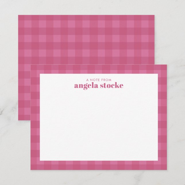 Cartão De Notas Ginga Rosa Personalizada (Frente/Verso)