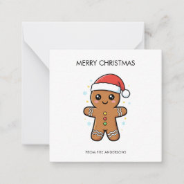 Cartão De Notas Gingerpão bonito com Natal