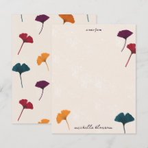 Ginkgo Leaf Pattern Watercolor Call Cores de outon