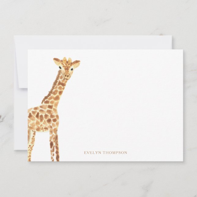 Cartão De Notas Giraffe Stationery (Frente)