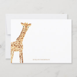 Cartão De Notas Giraffe Stationery