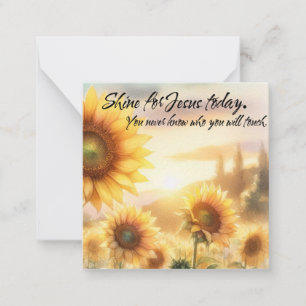 Cartão De Notas Girassol, fé