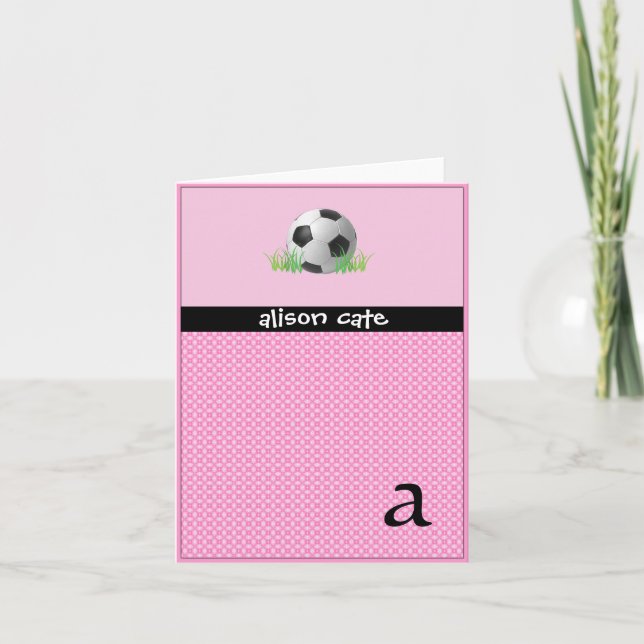 Cartão De Notas Girls Soccer (Frente)