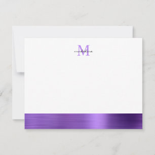 Cartão De Notas Glam Bruted Metal Purple Ametist Girly Monograma