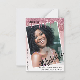 Cartão De Notas Glitter de Drivers de FOTO aniversário de 21 anos