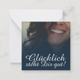 Cartão De Notas Glücklich, Dir, instinto! - Blau