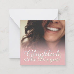 Cartão De Notas Glücklich, Dir, instinto! - Rosé