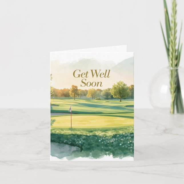 Cartão De Notas Golf Fique bom logo Golfista  (Frente)