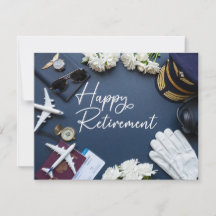 Golf Happy retirement for Pilot Golfer Blue themed