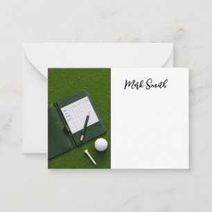 Cartão De Notas Golfe com Nome para golfista