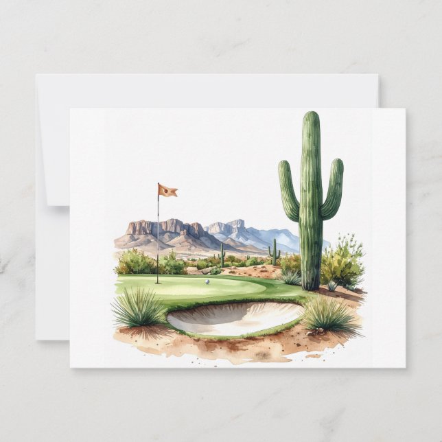 Cartão De Notas Golfe no Arizona (Frente)