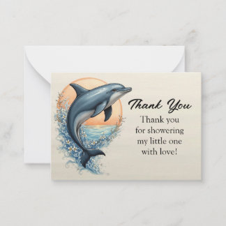 Cartão De Notas Golfo Fino ao Pôr do Sol Obrigado