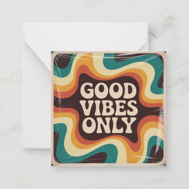 Cartão De Notas Good Vibes Only (Frente)