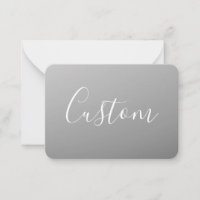 Gradiente de Cinza de Script Branco Moderno Elegan