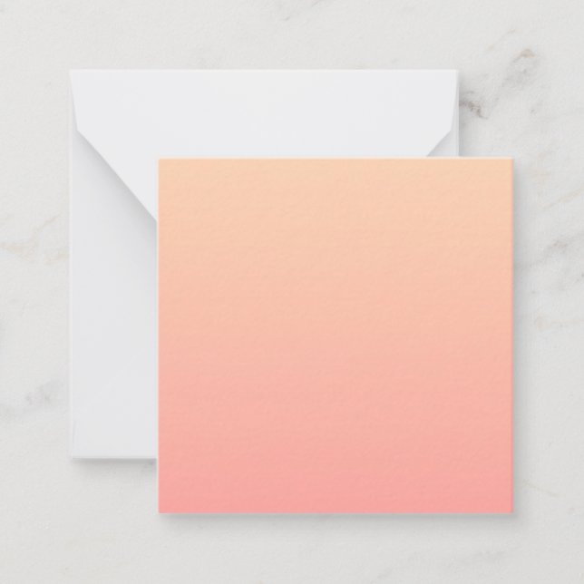 Cartão De Notas Gradiente de Peach (Frente)