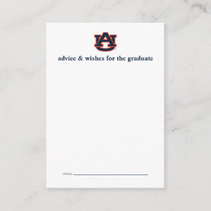 Cartão De Notas Graduação da Universidade Auburn   Auburn Tigers