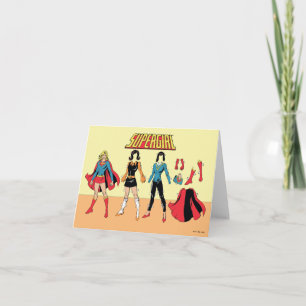 Cartão De Notas Gráfico de Boneca de Papel Supergirl