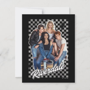 Cartão De Notas Gráfico do Grupo Riverdale Retro