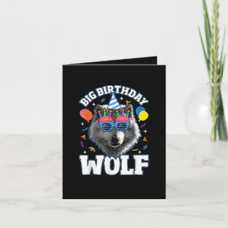 Cartão De Notas Grande Lobo de Aniversário para Lobos
