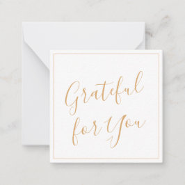 Cartão De Notas Grateful for You Script 