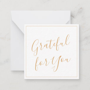 Cartão De Notas Grateful for You Script 