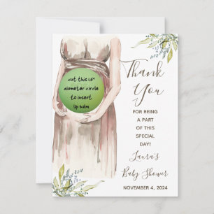 Cartão De Notas Grávida Por Aquarela Mãe EOS Lip Balm Favor Do Chá