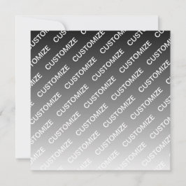 Cartão De Notas Gray (changeable color) Ombre & Text Pattern