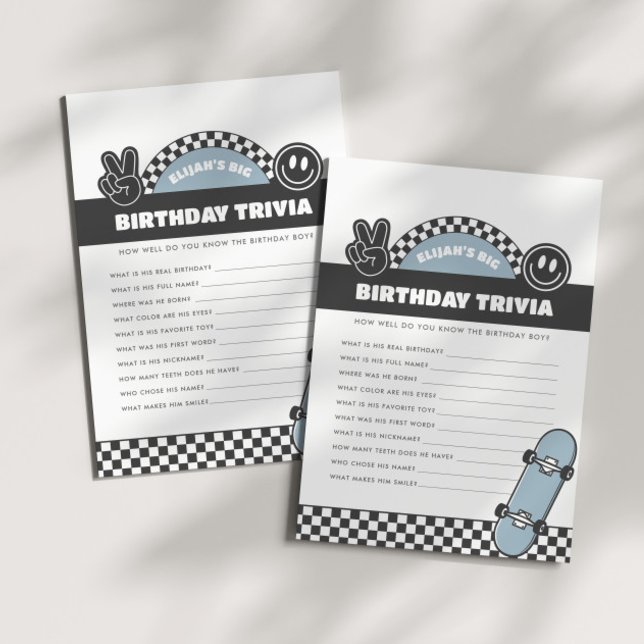 Cartão De Notas Groovy Hippie Birthday, skate controlado para rapa (Criador carregado)