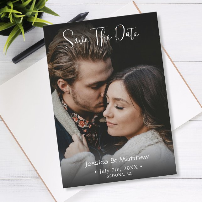 Cartão De Notas Guardar a data, Nomes Fotografias e Informações (Criador carregado)