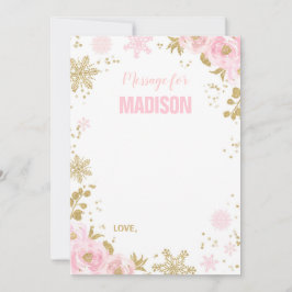 Cartão De Notas Guia de Placa de Nota da Cápsula Horária do Invern